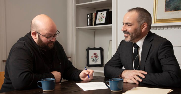 Jeff-Weiskopf-Westchester--personal-injury-Attorney-with-Client